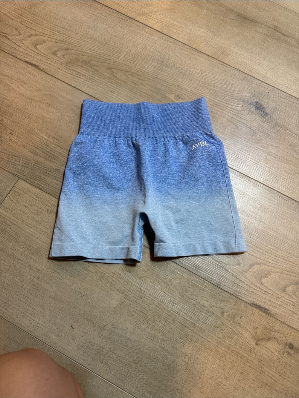 AYBL Blue to Light Blue Ombre Active Shorts Medium